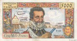 5000 Francs HENRI IV FRANKREICH  1958 F.49.07 fSS