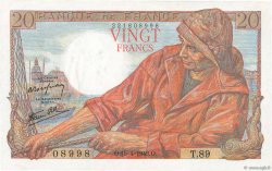 20 Francs PÊCHEUR FRANCIA  1943 F.13.06 EBC