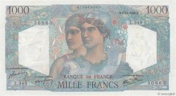 1000 Francs MINERVE ET HERCULE FRANCE  1946 F.41.17 UNC-