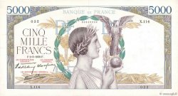 5000 Francs VICTOIRE Impression à plat FRANCIA  1939 F.46.03 q.SPL