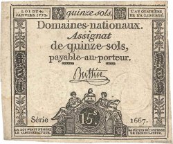 15 Sols FRANCE  1792 Ass.24a TB+