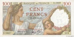 100 Francs SULLY FRANCE  1941 F.26.48 AU