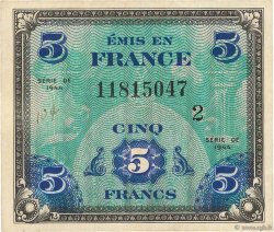 5 Francs DRAPEAU FRANKREICH  1944 VF.17.02 fVZ