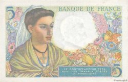 5 Francs BERGER FRANCE  1943 F.05.01 XF+