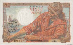 20 Francs PÊCHEUR FRANCE  1942 F.13.04 UNC