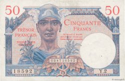 50 Francs TRÉSOR FRANÇAIS FRANCIA  1947 VF.31.02 MBC+
