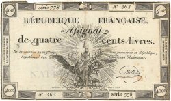 400 Livres FRANCIA  1792 Ass.38a q.MB