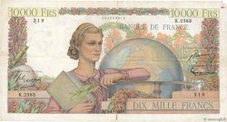 10000 Francs GÉNIE FRANÇAIS FRANKREICH  1952 F.50.57 S