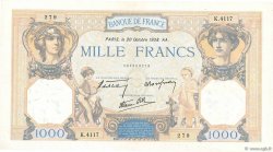 1000 Francs CÉRÈS ET MERCURE type modifié FRANCIA  1938 F.38.30 BB