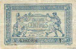 50 Centimes TRÉSORERIE AUX ARMÉES 1919 FRANCIA  1919 VF.02.03 q.BB