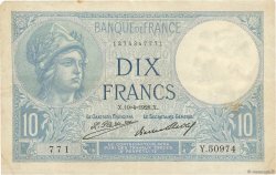 10 Francs MINERVE FRANKREICH  1928 F.06.13 fSS
