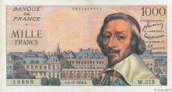 1000 Francs RICHELIEU FRANCE  1956 F.42.22 AU-