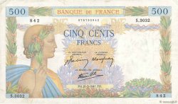 500 Francs LA PAIX FRANCE  1941 F.32.17 TB