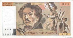 100 Francs DELACROIX modifié FRANCIA  1989 F.69.13c BB