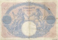 50 Francs BLEU ET ROSE FRANCIA  1912 F.14.25 RC+