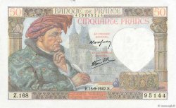 50 Francs JACQUES CŒUR FRANCE  1942 F.19.20