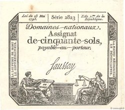 50 Sols variété FRANCIA  1793 Ass.42e q.AU