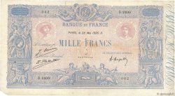 1000 Francs BLEU ET ROSE FRANCE  1926 F.36.42 VG