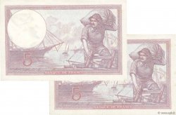 5 Francs FEMME CASQUÉE Consécutifs FRANKREICH  1928 F.03.12 VZ+