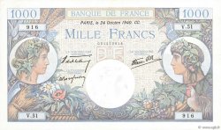 1000 Francs COMMERCE ET INDUSTRIE FRANCE  1940 F.39.01 TTB+