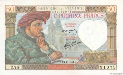 50 Francs JACQUES CŒUR FRANCE  1941 F.19.09 SPL