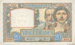 20 Francs TRAVAIL ET SCIENCE FRANCE  1941 F.12.18 TTB