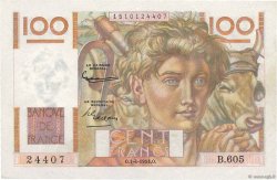100 Francs JEUNE PAYSAN FRANKREICH  1954 F.28.43 VZ+