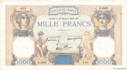1000 Francs CÉRÈS ET MERCURE type modifié FRANCE  1938 F.38.31