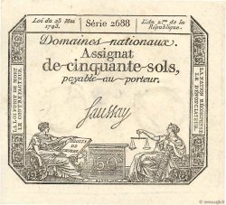 50 Sols variété FRANCE  1793 Ass.42e pr.NEUF