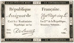 125 Livres FRANCE  1793 Ass.44a SUP+