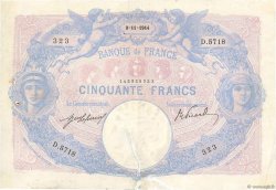 50 Francs BLEU ET ROSE FRANCE  1914 F.14.27 B+