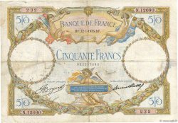 50 Francs LUC OLIVIER MERSON type modifié FRANCE  1933 F.16.04 B+