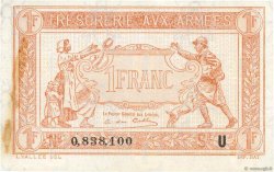1 Franc TRÉSORERIE AUX ARMÉES 1919 FRANCE  1919 VF.04.08 SUP+