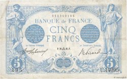 5 Francs BLEU FRANCE  1916 F.02.43 TB+