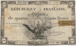 400 Livres FRANCE  1792 Ass.38a