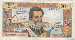 50 Nouveaux Francs HENRI IV FRANCE  1959 F.58.03 TB