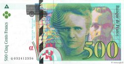 500 Francs PIERRE ET MARIE CURIE FRANCE  1995 F.76.02 pr.SUP