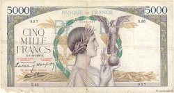 5000 Francs VICTOIRE Impression à plat FRANCE  1938 F.46.01 AB