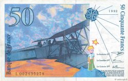 50 Francs SAINT-EXUPÉRY FRANCE  1992 F.72.01b pr.TTB