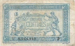 50 Centimes TRÉSORERIE AUX ARMÉES 1917 FRANCIA  1917 VF.01.16 q.MB