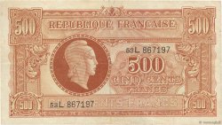 500 Francs MARIANNE fabrication anglaise FRANCE  1945 VF.11.01 TB