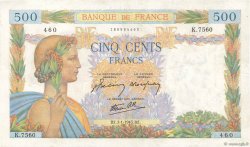 500 Francs LA PAIX FRANCIA  1943 F.32.44 BB