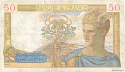 50 Francs CÉRÈS modifié FRANCE  1939 F.18.21 TB