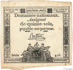 15 Sols FRANCE  1793 Ass.41b F+