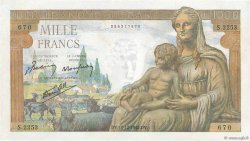 1000 Francs DÉESSE DÉMÉTER FRANCE  1942 F.40.13