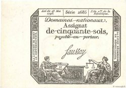 50 Sols variété FRANCE  1793 Ass.42e pr.NEUF