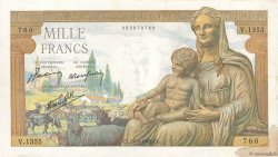 1000 Francs DÉESSE DÉMÉTER  FRANCIA  1942 F.40.07