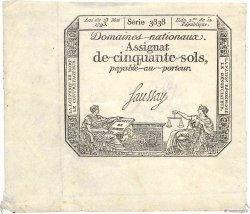 50 Sols variété FRANCE  1793 Ass.42e TTB