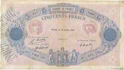 500 Francs BLEU ET ROSE FRANCE  1921 F.30.25 pr.TB