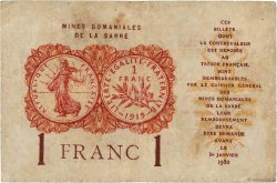 1 Franc MINES DOMANIALES DE LA SARRE FRANCE  1920 VF.51.05 F